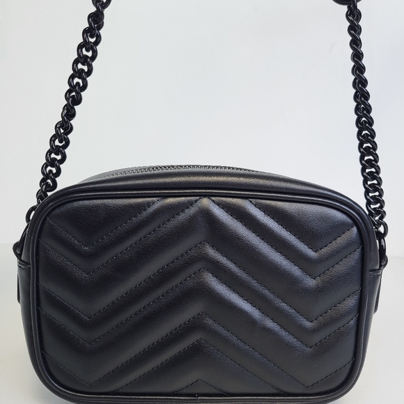 Gucci Marmot Mini Shoulder Bag Black Leather - Picture 4 of 16